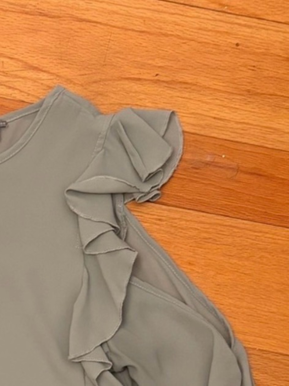 Sage Cold Shoulder Ruffle Blouse - Picture 6 of 6